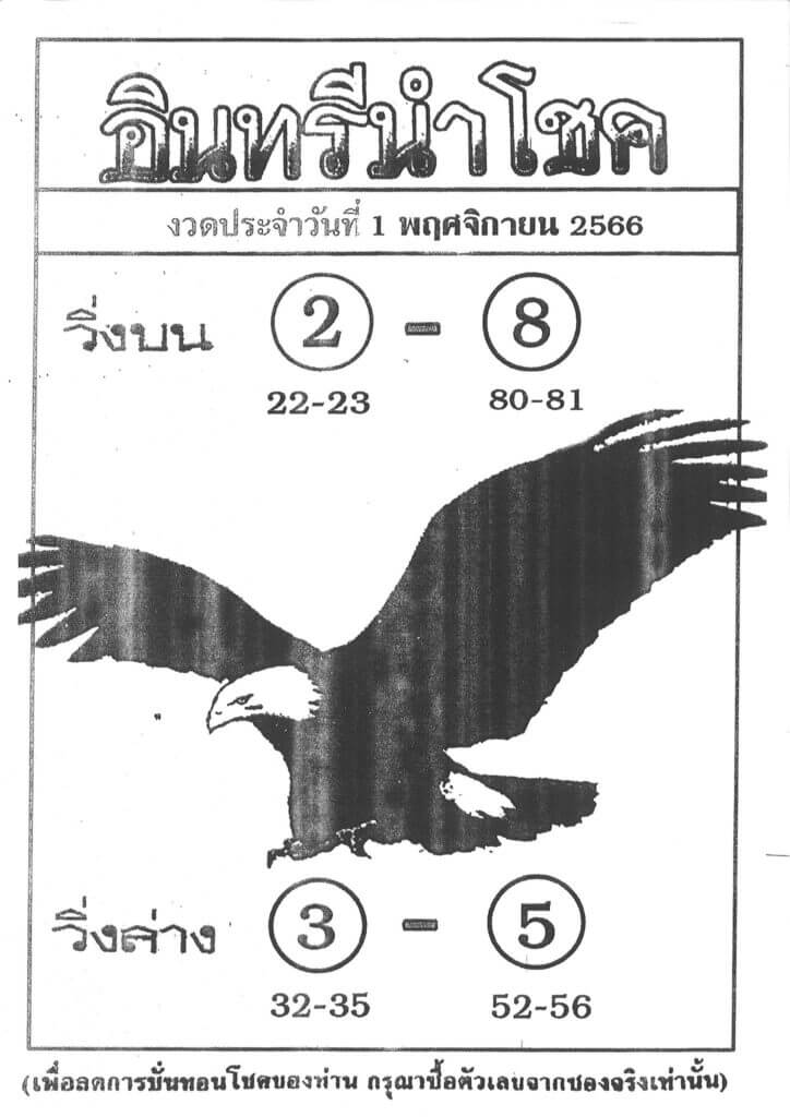 หวยอินทรีนำโชค